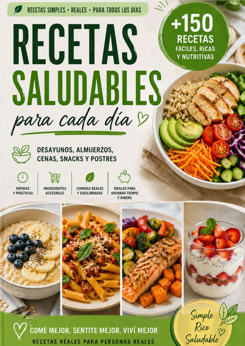 +150 Recetas Fitness Fáciles y Rápidas - Recetas simples, reales y saludables para todos los días.